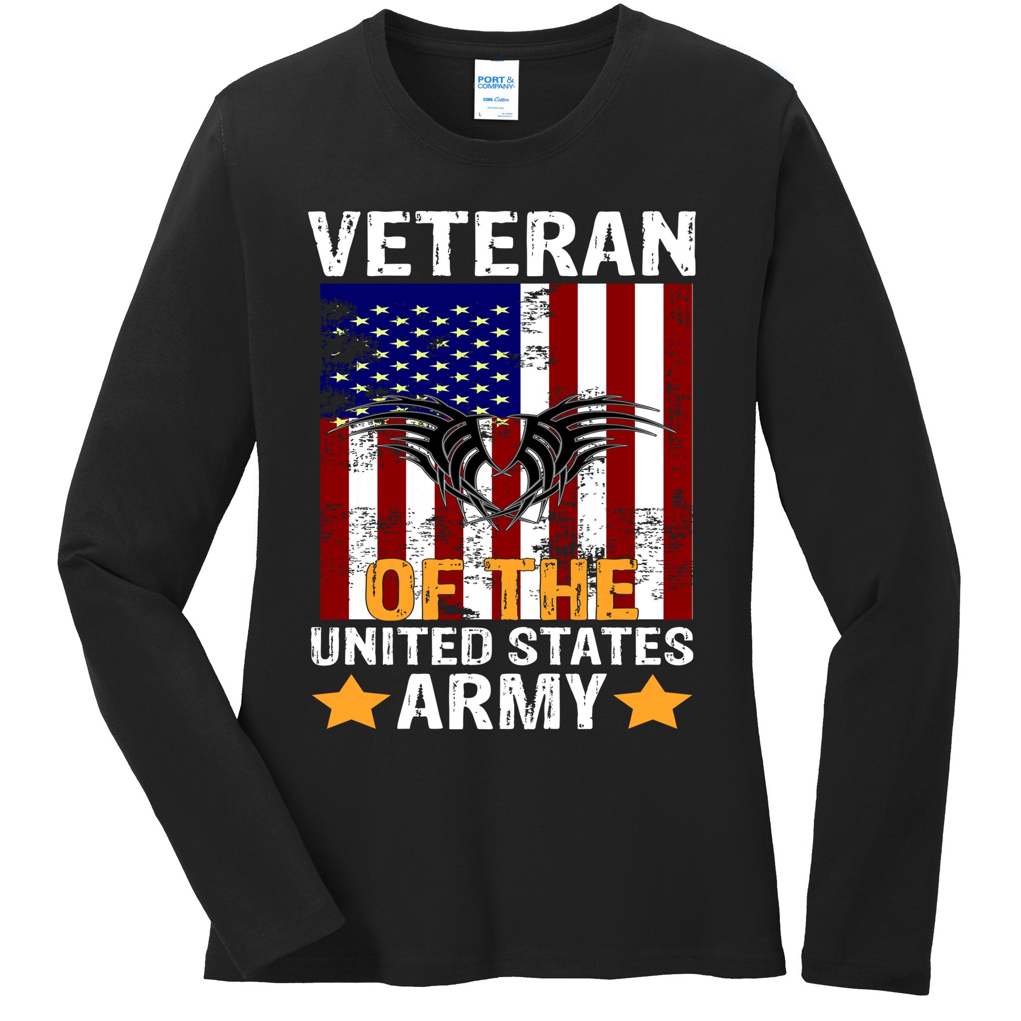 Veteran of the United States Army  Ladies Long Sleeve Shirt