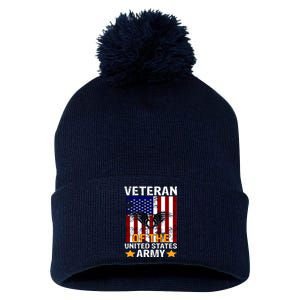 Veteran of the United States Army  Pom Pom 12in Knit Beanie