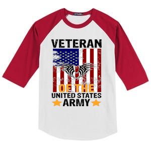 Veteran of the United States Army  Kids Colorblock Raglan Jersey