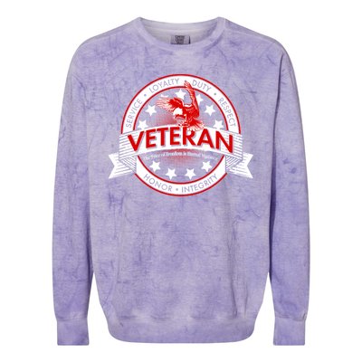 Veteran Price Of Freedom Emblem Colorblast Crewneck Sweatshirt