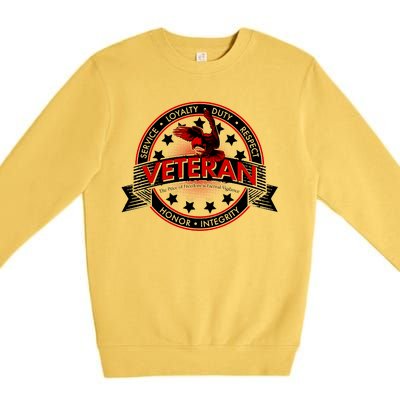 Veteran Price Of Freedom Emblem Premium Crewneck Sweatshirt