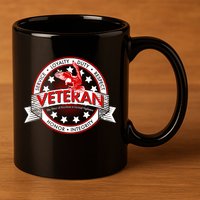 Veteran Price Of Freedom Emblem 11oz C Handle Ceramic Mug