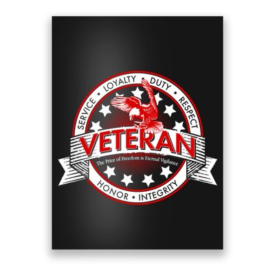 Veteran Price Of Freedom Emblem Poster