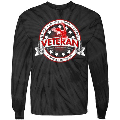 Veteran Price Of Freedom Emblem Tie-Dye Long Sleeve Shirt