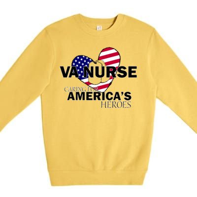 Veteran VA Nurse Caring For America's Heroes Premium Crewneck Sweatshirt