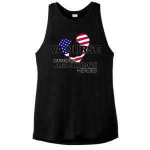 Veteran VA Nurse Caring For America's Heroes Ladies PosiCharge Tri-Blend Wicking Tank