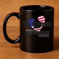 Veteran VA Nurse Caring For America's Heroes 11oz C Handle Ceramic Mug