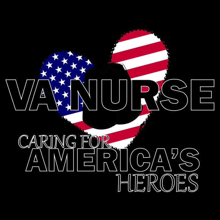 Veteran VA Nurse Caring For America's Heroes Drawstring Bag
