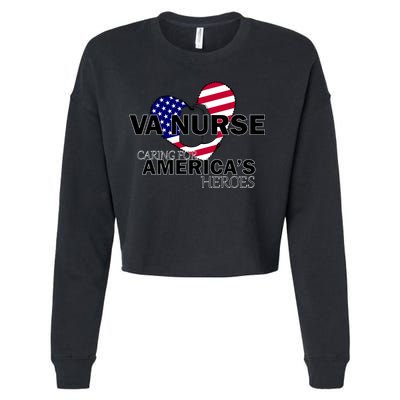 Veteran VA Nurse Caring For America's Heroes Cropped Pullover Crew