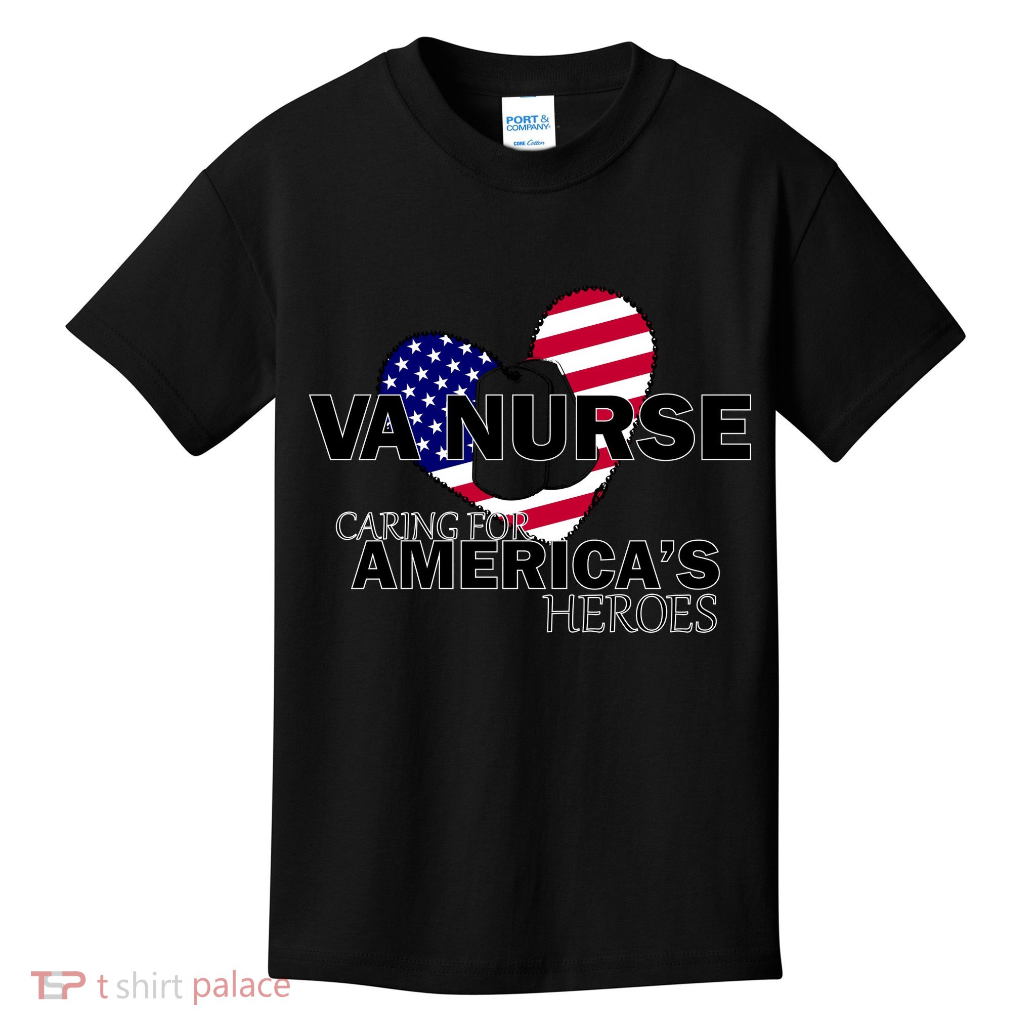 Veteran VA Nurse Caring For America's Heroes Kids T-Shirt