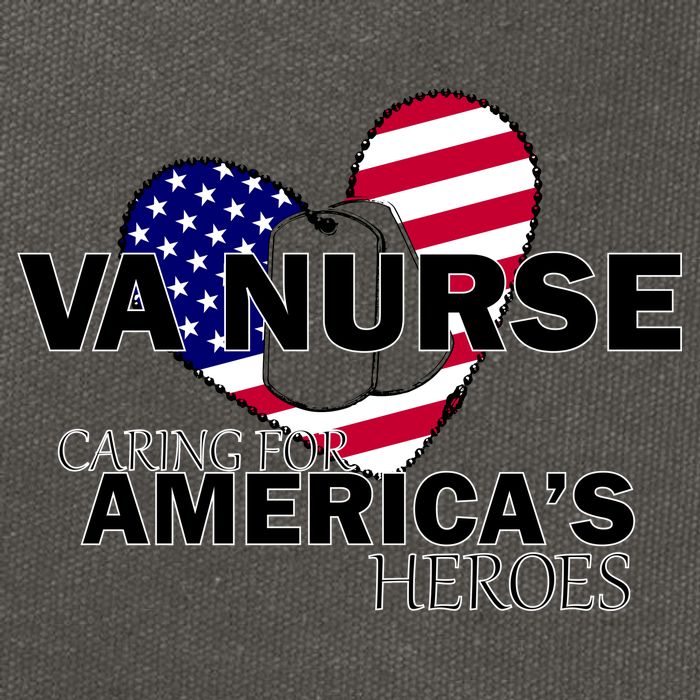 Veteran VA Nurse Caring For America's Heroes Cotton Canvas Backpack