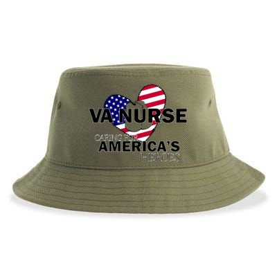 Veteran VA Nurse Caring For America's Heroes Sustainable Bucket Hat