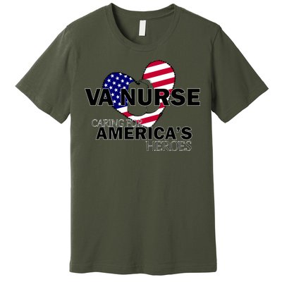 Veteran VA Nurse Caring For America's Heroes Premium T-Shirt