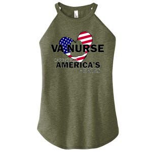 Veteran VA Nurse Caring For America's Heroes Women's Perfect Tri Rocker Tank