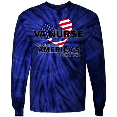 Veteran VA Nurse Caring For America's Heroes Tie-Dye Long Sleeve Shirt