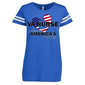 Veteran VA Nurse Caring For America's Heroes Enza Ladies Jersey Football T-Shirt