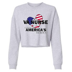 Veteran VA Nurse Caring For America's Heroes Cropped Pullover Crew