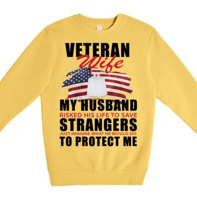 Veteran Wife Premium Crewneck Sweatshirt