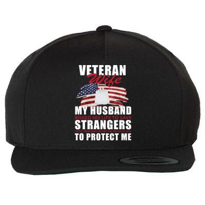 Veteran Wife Wool Snapback Cap