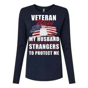 Veteran Wife Womens Cotton Relaxed Long Sleeve T-Shirt