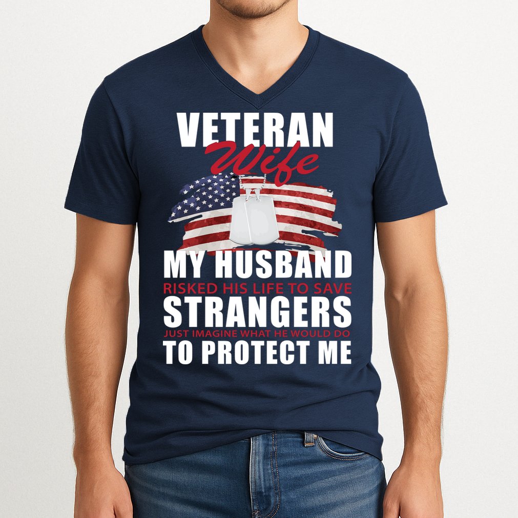 Veteran Wife V-Neck T-Shirt