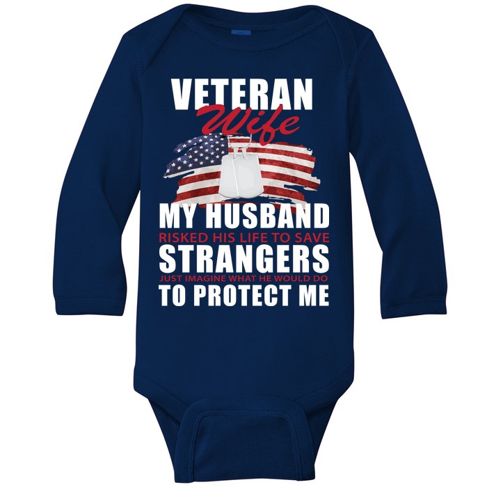 Veteran Wife Baby Long Sleeve Bodysuit