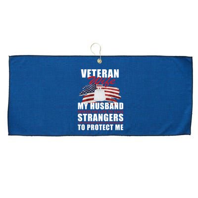 Veteran Wife Large Microfiber Waffle Golf Towel