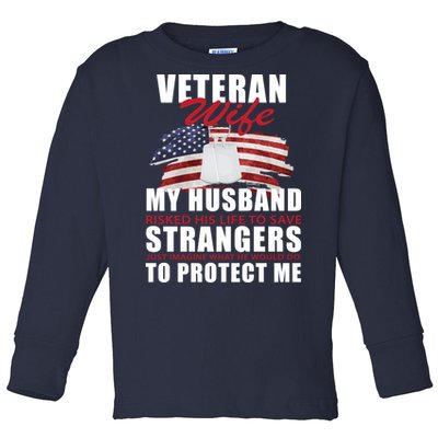 Veteran Wife Toddler Long Sleeve Shirt