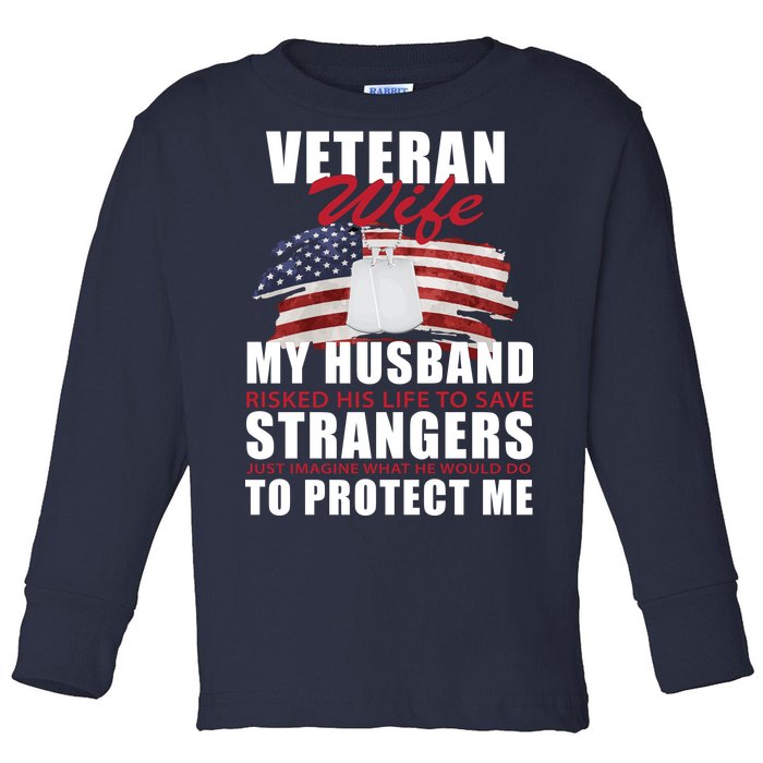 Veteran Wife Toddler Long Sleeve Shirt