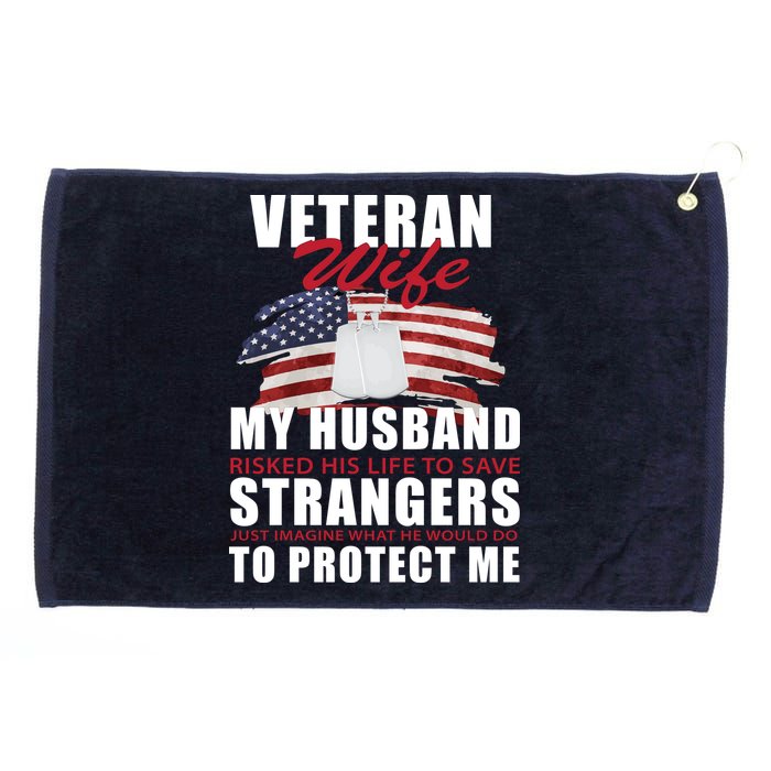 Veteran Wife Grommeted Golf Towel