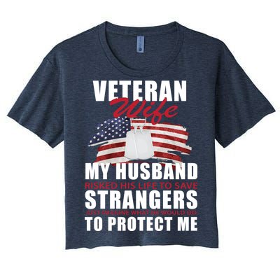 Veteran Wife Women's Crop Top Tee