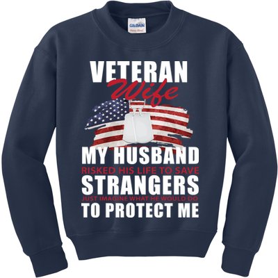 Veteran Wife Kids Sweatshirt