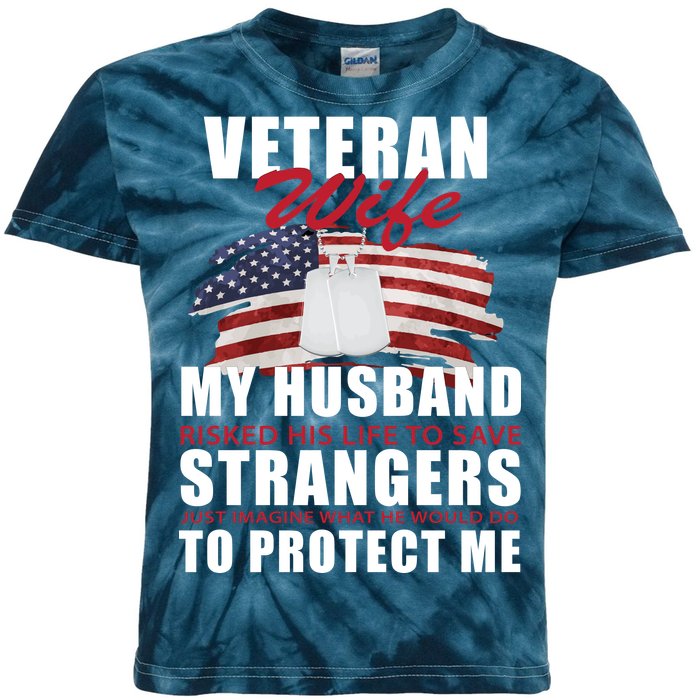 Veteran Wife Kids Tie-Dye T-Shirt