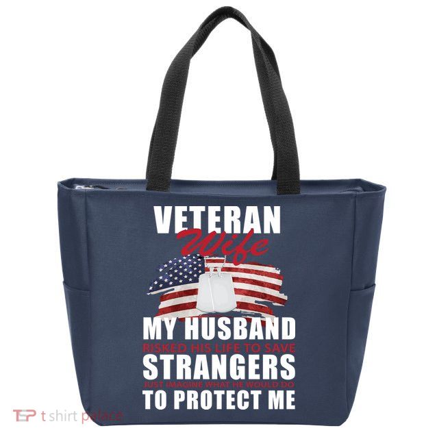 Veteran Wife Zip Tote Bag