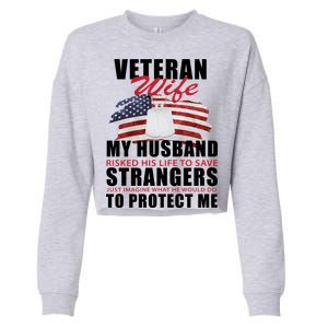 Veteran Wife Cropped Pullover Crew