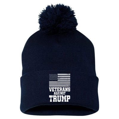 Veterans Against Trump Pom Pom 12in Knit Beanie