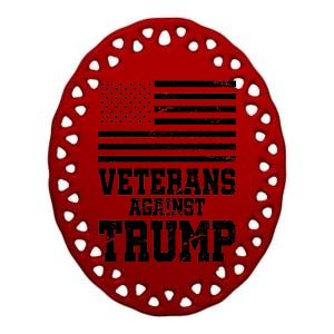 Veterans Against Trump Ceramic Oval Ornament