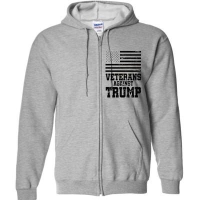 Veterans Against Trump Full Zip Hoodie