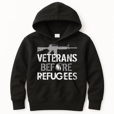 Veterans Before Refugees Kids Hoodie