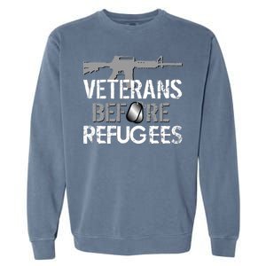 Veterans Before Refugees Garment-Dyed Sweatshirt