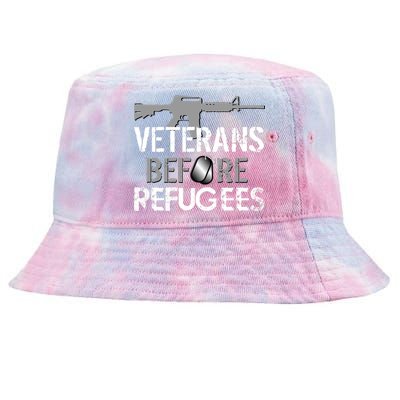 Veterans Before Refugees Tie-Dyed Bucket Hat