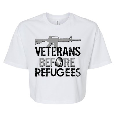 Veterans Before Refugees Bella+Canvas Jersey Crop Tee