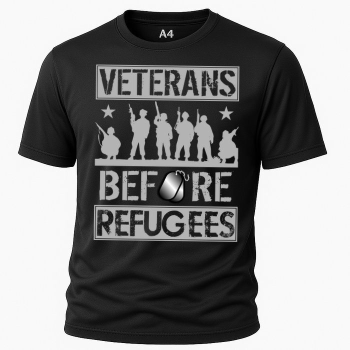 Veterans Before Refugees Veteran Cooling Performance Crew T-Shirt