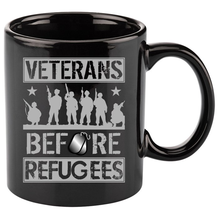 Veterans Before Refugees Veteran 11oz C Handle Ceramic Mug