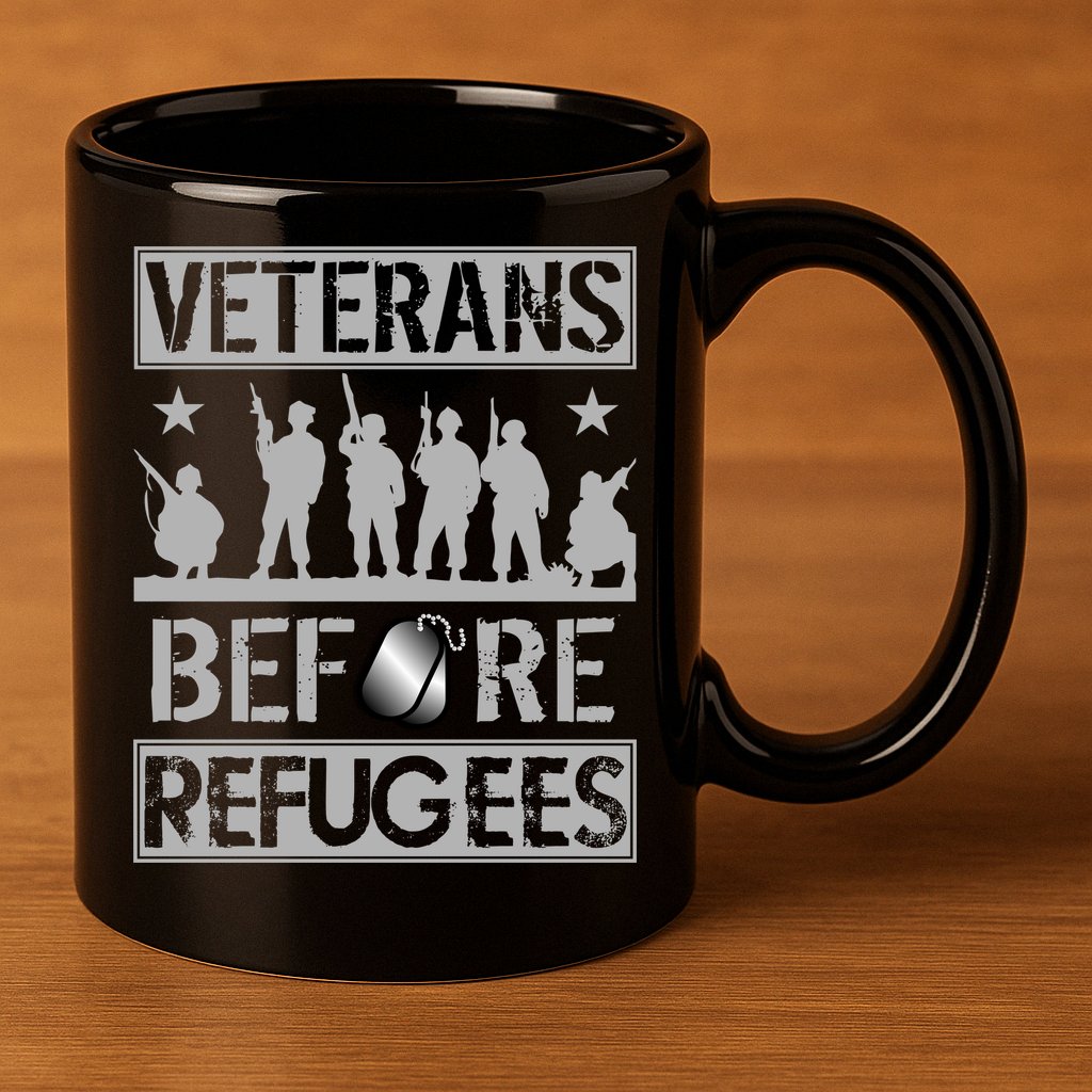Veterans Before Refugees Veteran 11oz C Handle Ceramic Mug