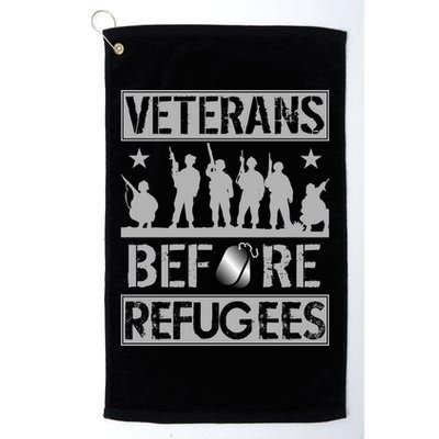 Veterans Before Refugees Veteran Golf Towel