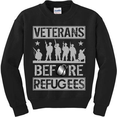 Veterans Before Refugees Veteran Kids Sweatshirt
