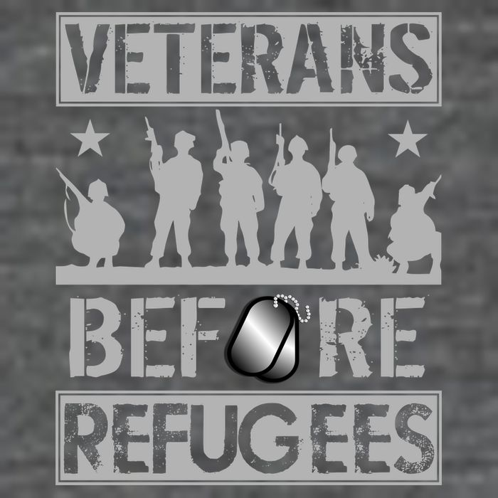 Veterans Before Refugees Veteran Button