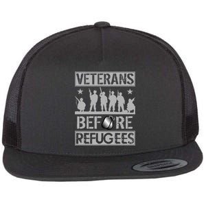 Veterans Before Refugees Veteran Flat Bill Trucker Hat