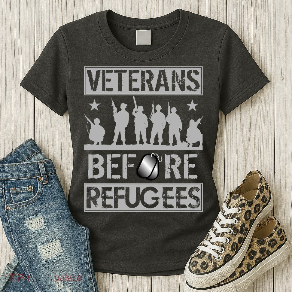 Veterans Before Refugees Veteran Women's T-Shirt